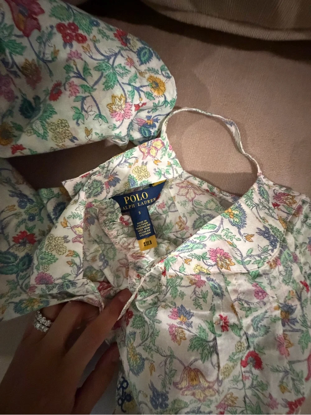 Ralph Lauren Girls Floral Ruffle Two-Piece Set
